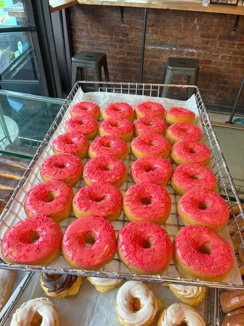 At Mike's Donuts & Coffee: real donut shop photos