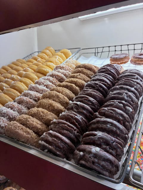 At Mike's Donuts & Coffee: real donut shop photos